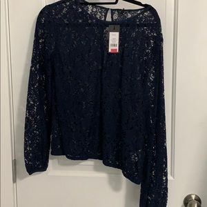 dynamite long sleeve lace top